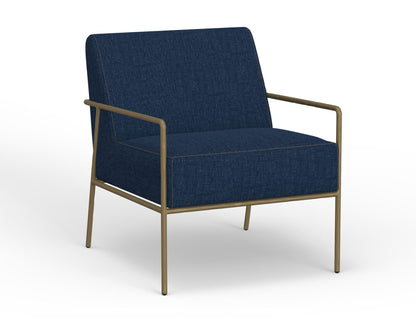 Aragon - Armchair - Dark Blue / Gold