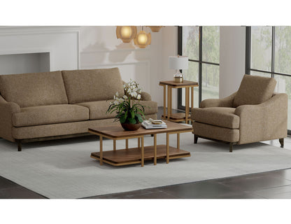 Alfa - Loveseat - Brown Camel