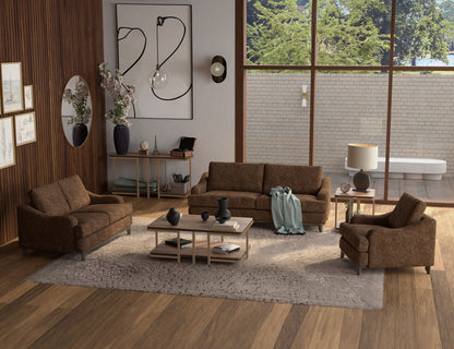 Alfa - Loveseat - Chocolate Brown