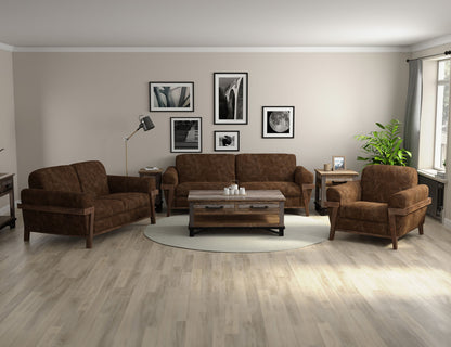 Loft Brown - Loveseat - Chocolate Brown