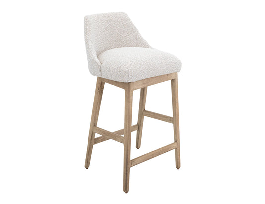 Emma - 30" Upholstered Barstool - Light Cream