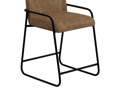 Comala - Metal Bar Stool - Caramel Color