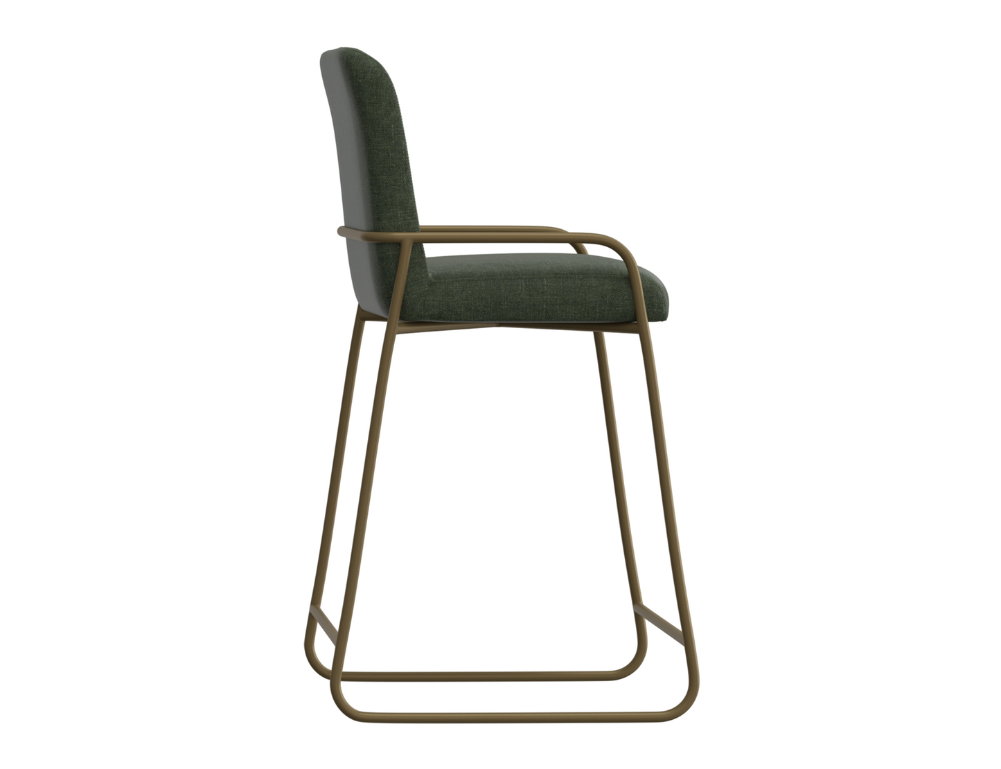 Comala - Metal Bar Stool - Olive Green