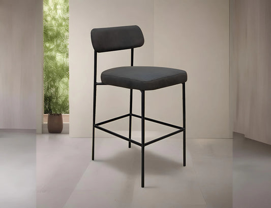 Seating - 24" Upholstered Barstool - Carbon Black