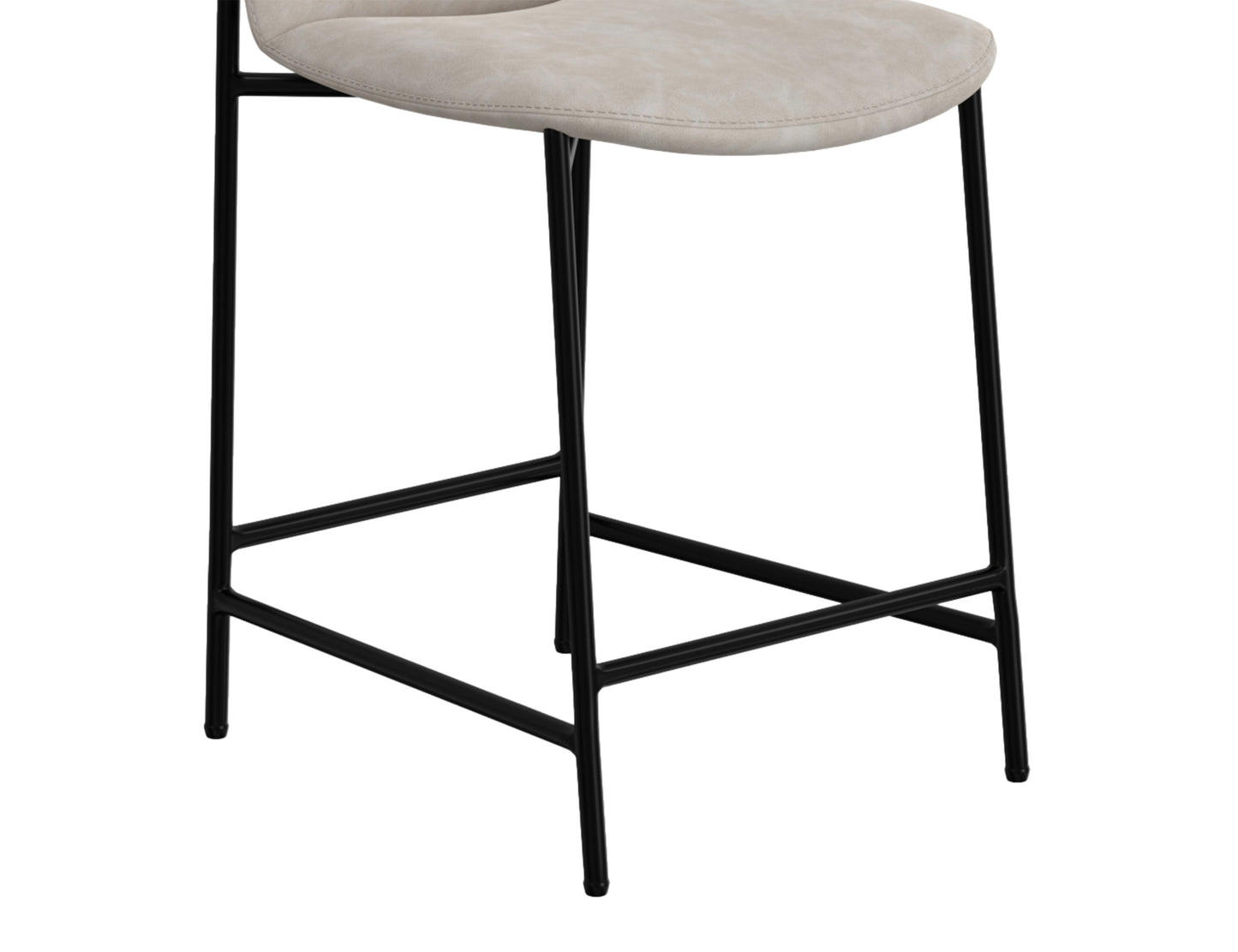 America - 24" Upholstered Barstool - Oyster