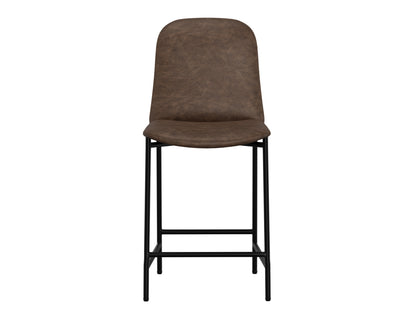 America - 24" Upholstered Barstool - Chocolate Brown