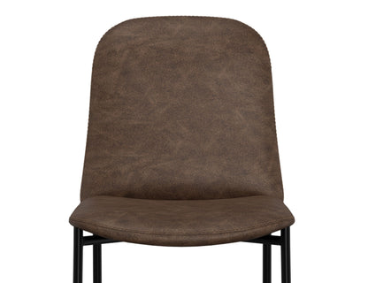 America - 24" Upholstered Barstool - Chocolate Brown