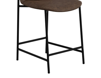 America - 24" Upholstered Barstool - Chocolate Brown