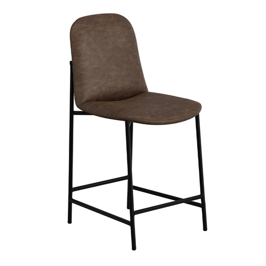 America - 24" Upholstered Barstool - Chocolate Brown