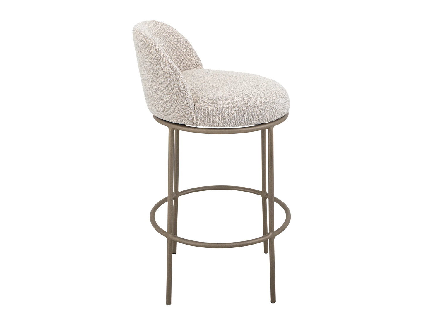 Snow - 30" Upholstered Barstool - Light Cream