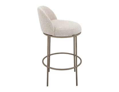Snow - 30" Upholstered Barstool - Light Cream