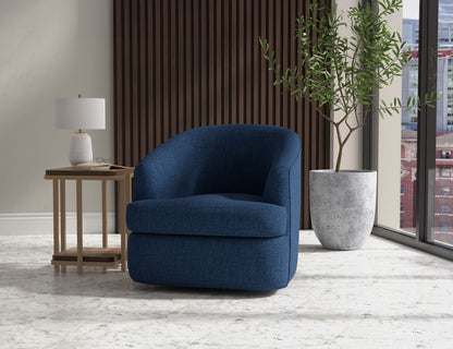 Tumbi - Swivel Accent Chair - Midnight Blue