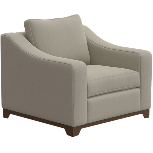 Natural Parota - Armchair - Almond Gray