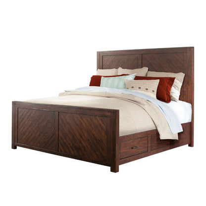 Jax - Queen Platform Storage Bed - Walnut