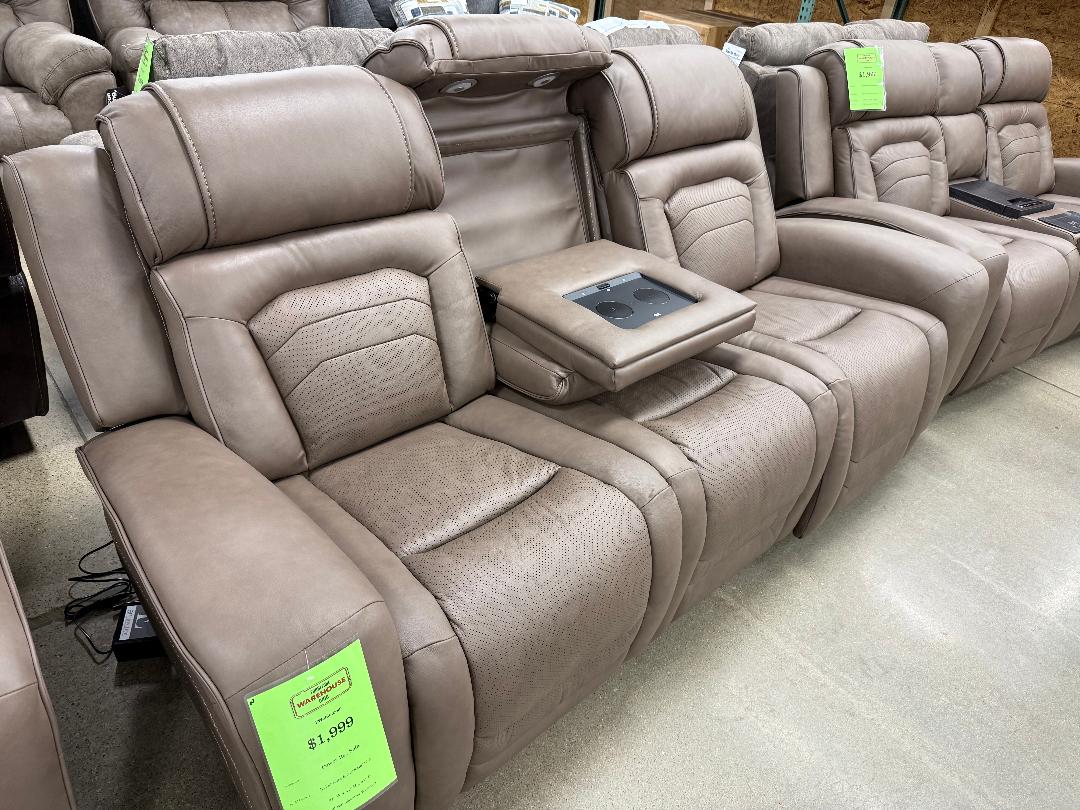 “Aline Sable” Power Reclining Sofa