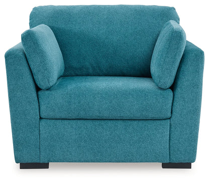 Keerwick - Teal - 2 Pc. - Chair And A Half, Ottoman 2