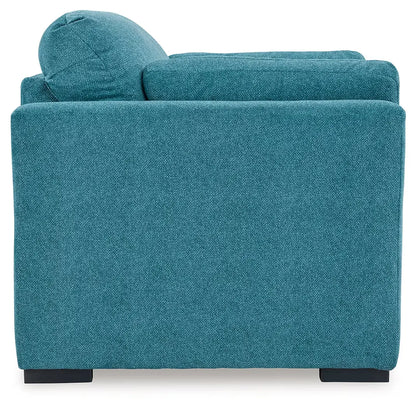 Keerwick - Teal - 2 Pc. - Chair And A Half, Ottoman 3
