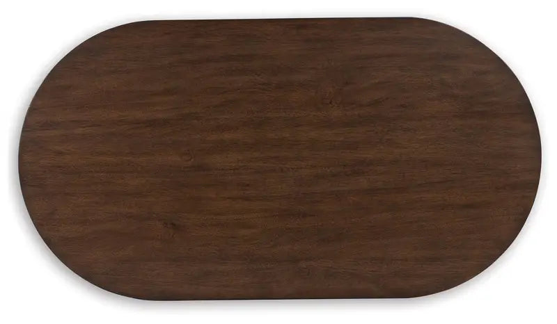 Korestone - Dark Brown - Oval Cocktail Table 5