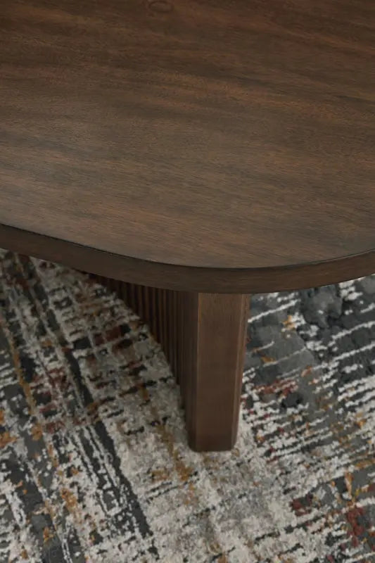 Korestone - Dark Brown - Oval Cocktail Table 6