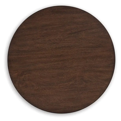 Korestone - Dark Brown - Round End Table 3