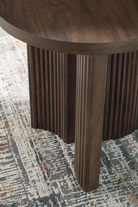 Korestone - Dark Brown - Round End Table 5