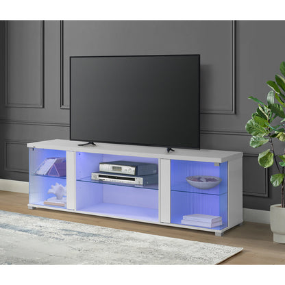 Chandra - 70" TV Stand With LED - Glossy White