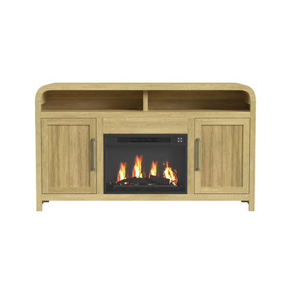 Ridgemont - Complete Fireplace Cabinet, Single Pack - Natural