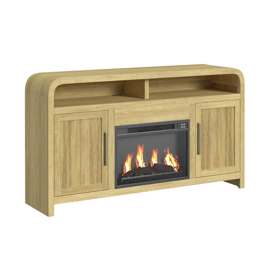 Ridgemont - Complete Fireplace Cabinet, Single Pack - Natural