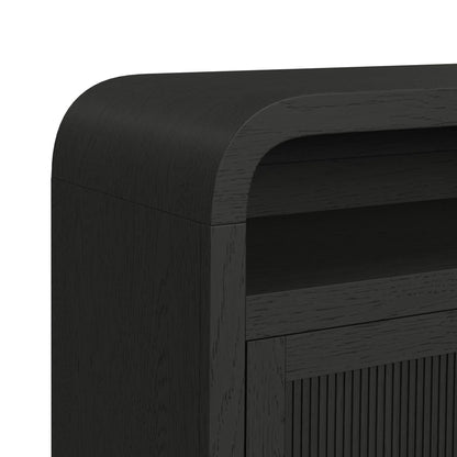 Ridgemont - Complete Fireplace Cabinet (Single Pack) - Black
