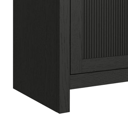 Ridgemont - Complete Fireplace Cabinet (Single Pack) - Black