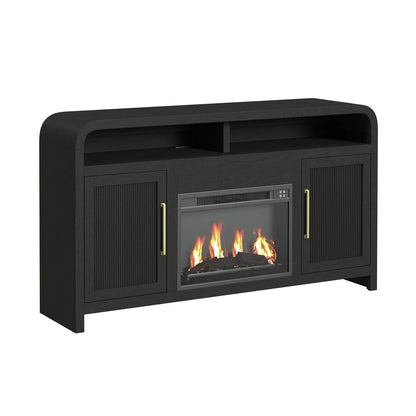 Ridgemont - Complete Fireplace Cabinet (Single Pack) - Black