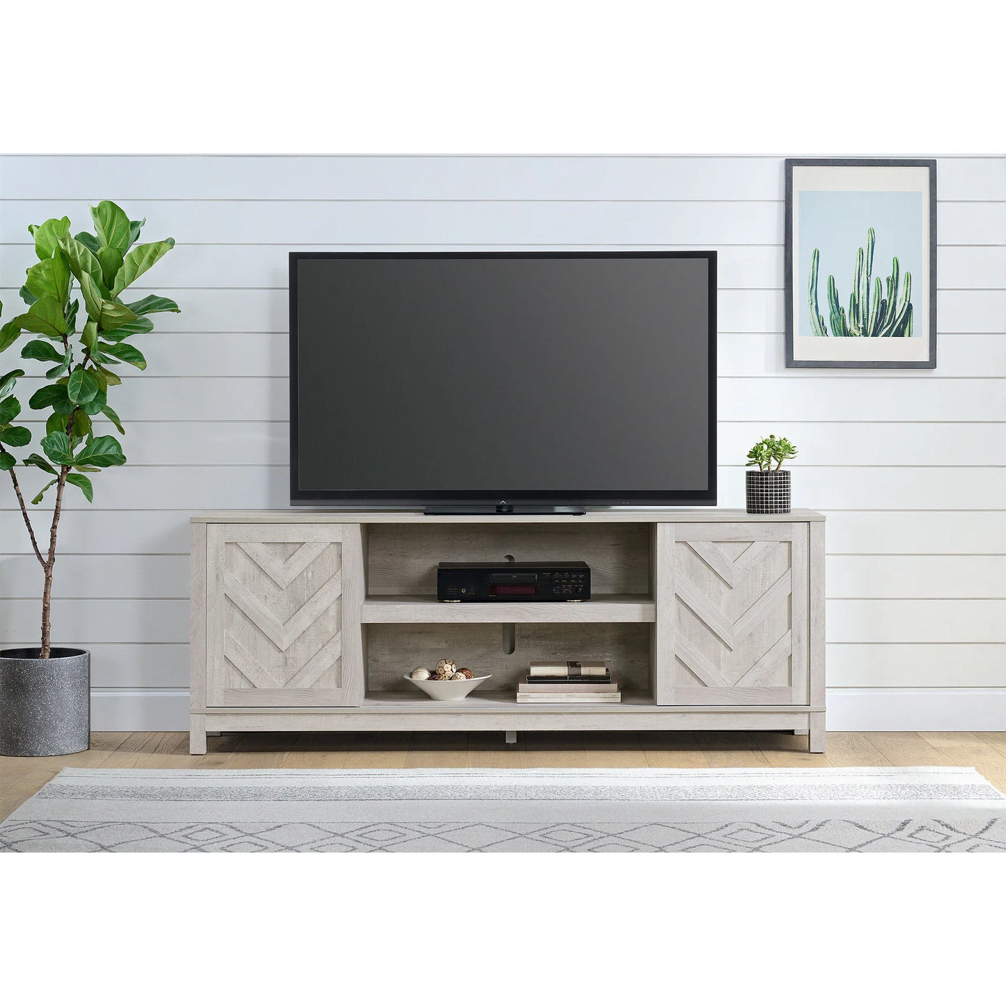 Eleanor - 70" TV Stand With Sliding Door - White