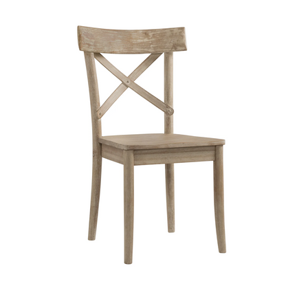 Callista - X-Back Wooden Side Chair (Set of 2) - Beach