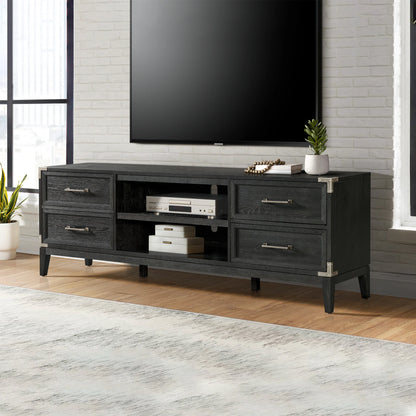 Laguna - 84" TV Console - Weathered Steel