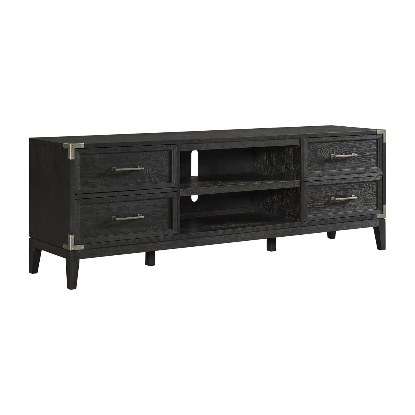 Laguna - 84" TV Console - Weathered Steel