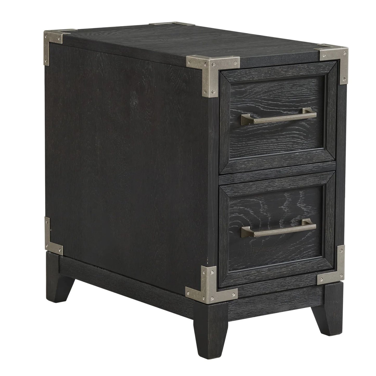 Laguna - Chairside Table - Weathered Steel