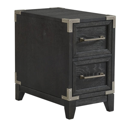 Laguna - Chairside Table - Weathered Steel