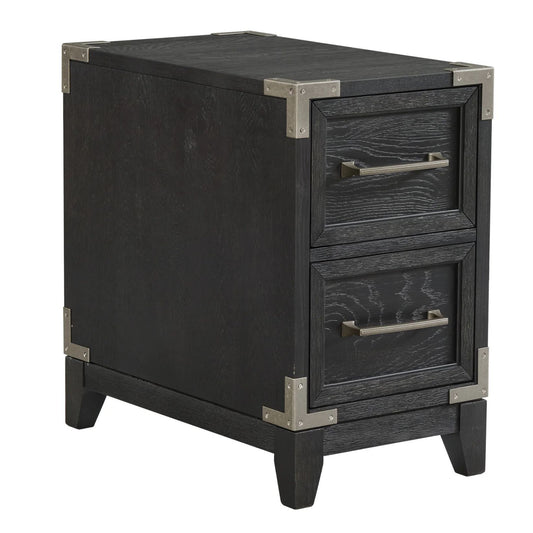 Laguna - Chairside Table - Weathered Steel