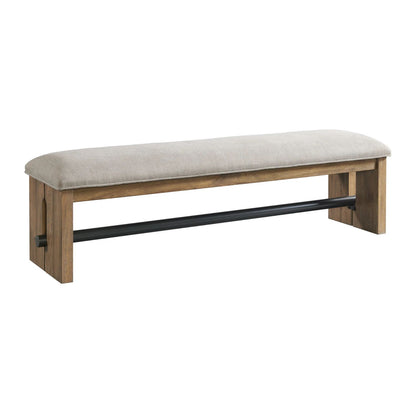 Landmark - Backless Bench - Weathered Oak