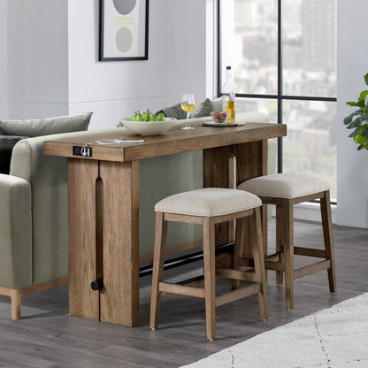 Landmark - Sofa Back Table - Weathered Oak
