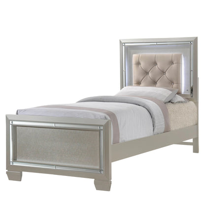 Platinum - Youth Twin Platform Bed - Сhampagne
