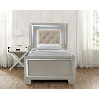Platinum - Youth Twin Platform Bed - Сhampagne