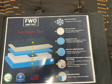 FWO Night Shift Mattress Specs – Lux Copper (Firm) - Innerspring