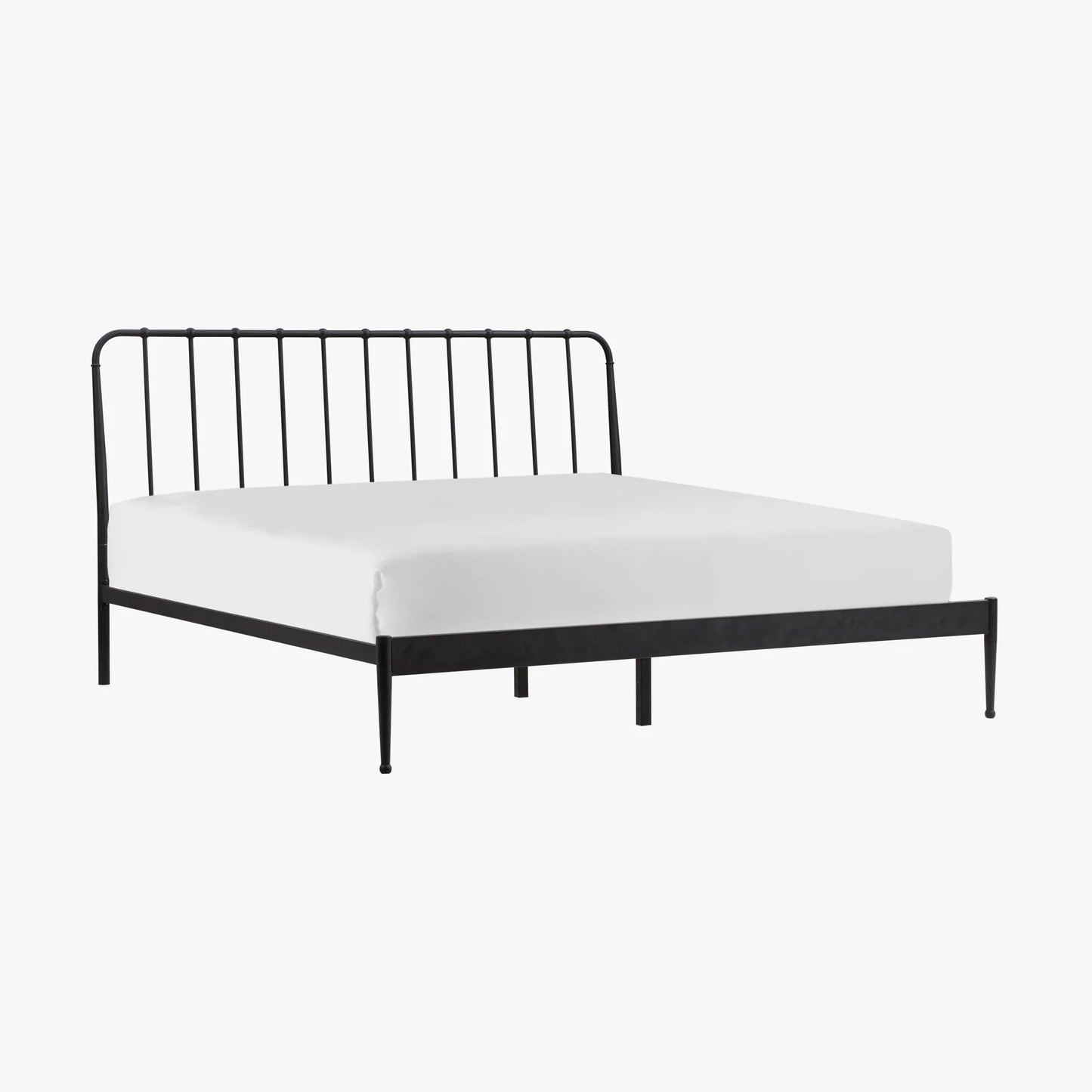 Metal Beds - Farmhouse King Metal Bed - Matte Black