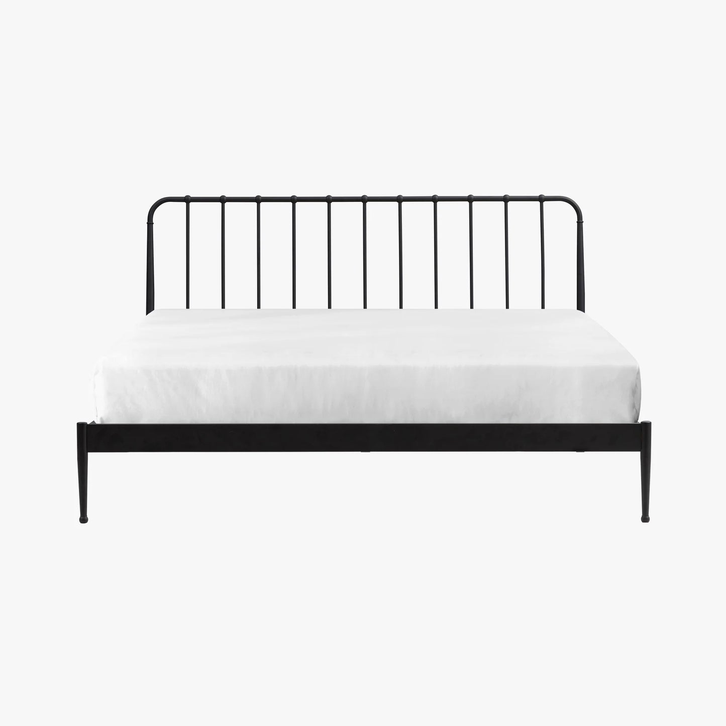 Metal Beds - Farmhouse King Metal Bed - Matte Black