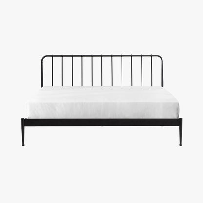 Metal Beds - Farmhouse King Metal Bed - Matte Black