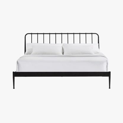 Metal Beds - Farmhouse King Metal Bed - Matte Black