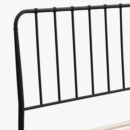 Metal Beds - Farmhouse Queen Metal Bed - Matte Black