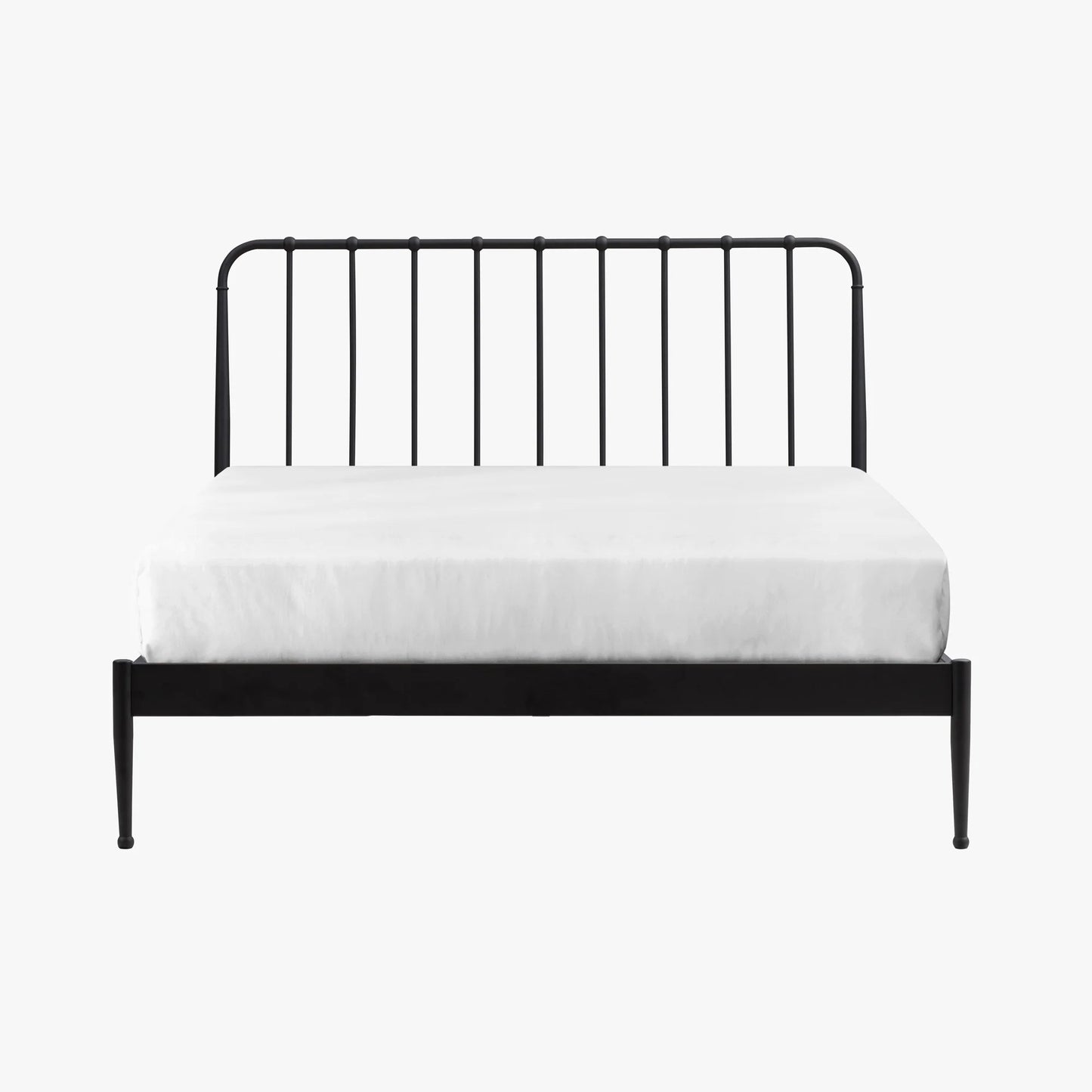 Metal Beds - Farmhouse Queen Metal Bed - Matte Black