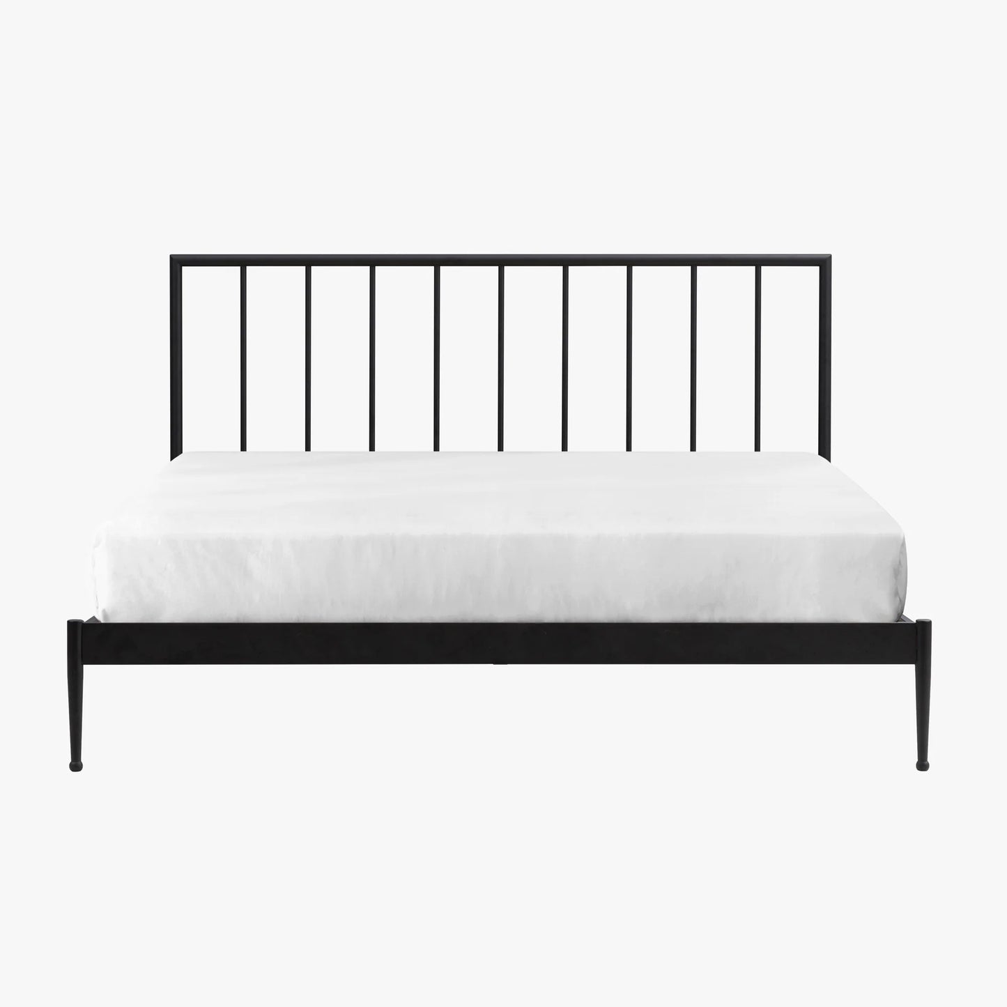 Metal Beds - Modern King Metal Bed - Matte Black